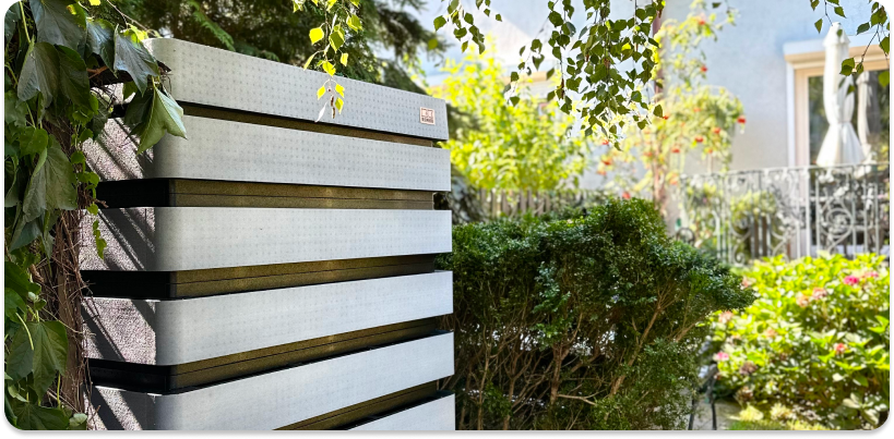 Redukcja Hałasu Agregatu Pomp Ciepła i Klimatyzatorów REMKO SWK 7, instalacja na ogrodzie