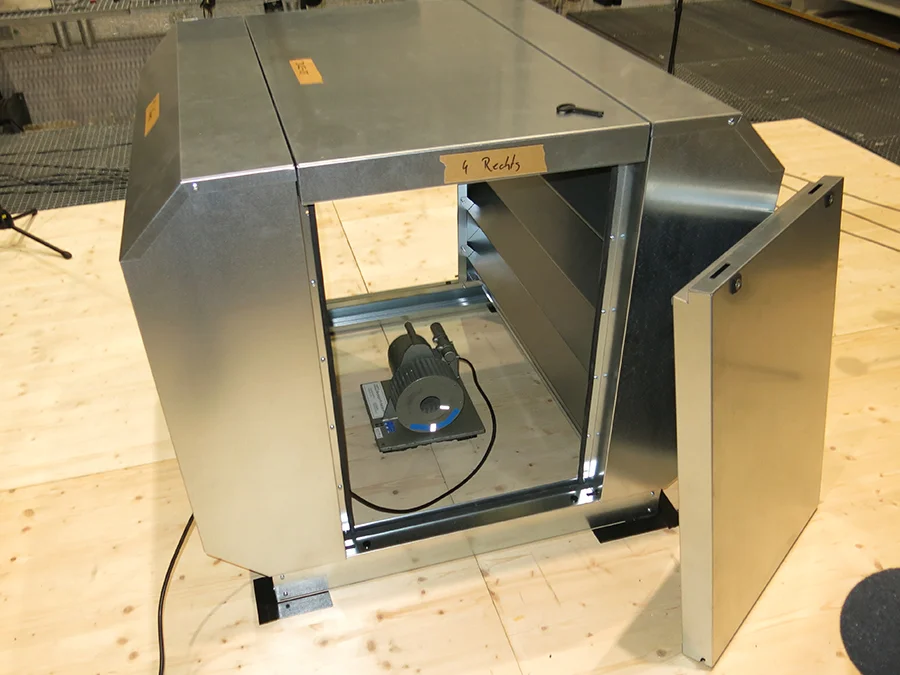 Przekrój osłony wyciszającej serii HM do Pompy ciepła