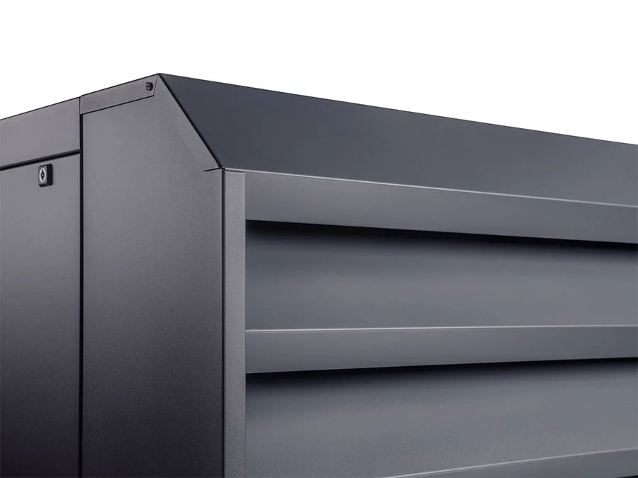 Przekrój osłony dźwiękochłonnej serii SWK do Pompy ciepła